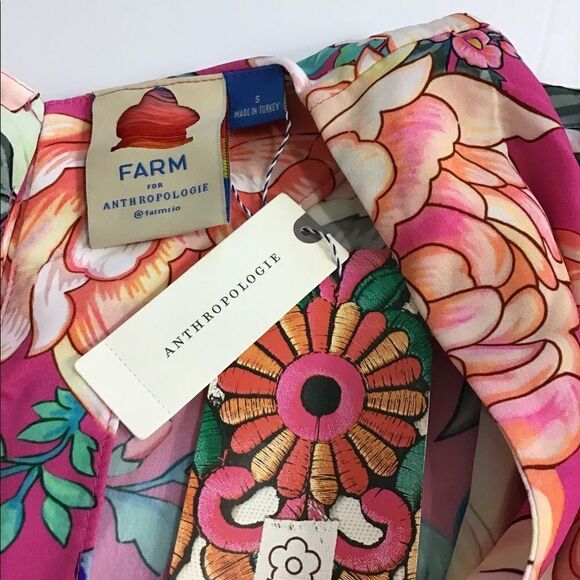 Anthropologie Farm Rio Eulalie Wide-Leg Jumpsuit Floral Pastel Size Small New - Picture 15 of 16